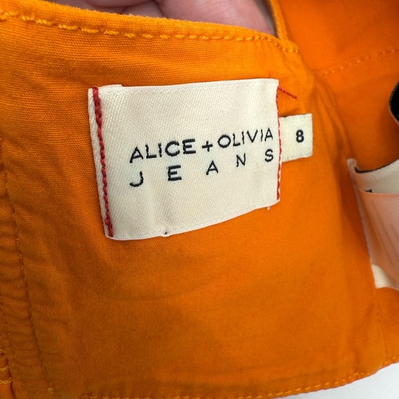 Alice + Olivia Orange Denim Crop Top NWOT - Picture 7 of 8